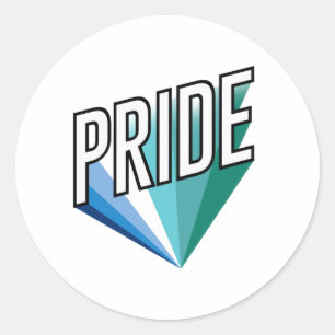 Sticker Rond Fierté masculine gay éclatée