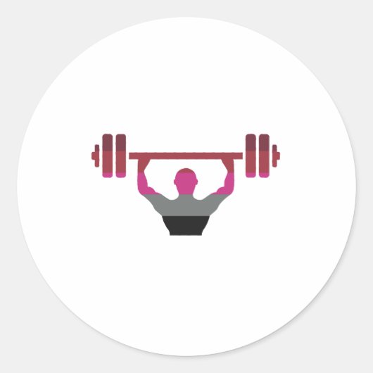 Sticker Rond Fierté musculaire (Devant)