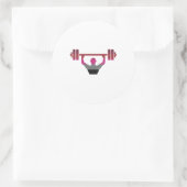Sticker Rond Fierté musculaire (Sac)