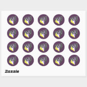 Sticker Rond Fierté non binaire (Feuille)