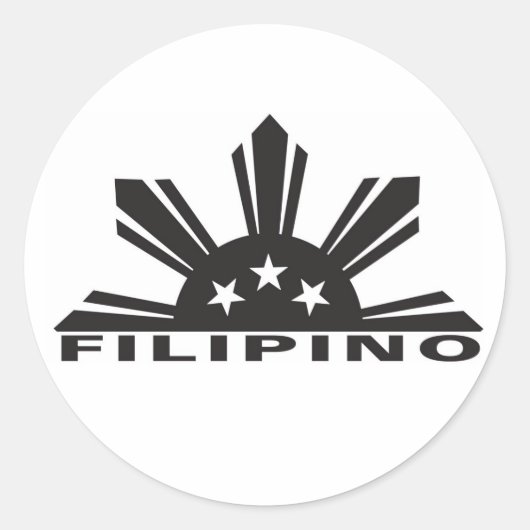 Sticker Rond Fierté philippine de Pinoy (Devant)