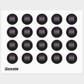 Sticker Rond Fierté Rétro Asexuée (Feuille)