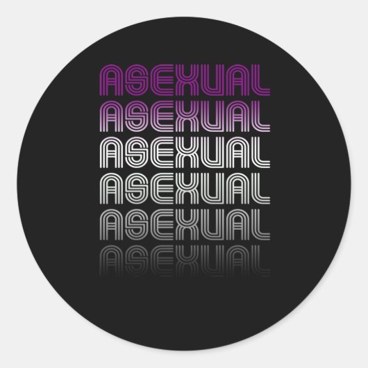 Sticker Rond Fierté Rétro Asexuée (Devant)