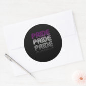 Sticker Rond Fierté Rétro Asexuée (Enveloppe)