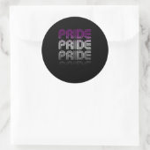 Sticker Rond Fierté Rétro Asexuée (Sac)