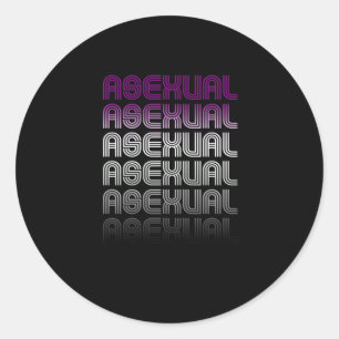 Sticker Rond Fierté Rétro Asexuée