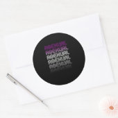 Sticker Rond Fierté Rétro Asexuée (Enveloppe)