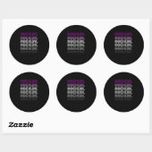 Sticker Rond Fierté Rétro Asexuée (Feuille)