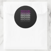Sticker Rond Fierté Rétro Asexuée (Sac)