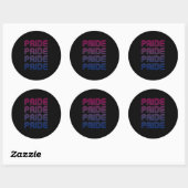 Sticker Rond Fierté Rétro Bisexuelle (Feuille)