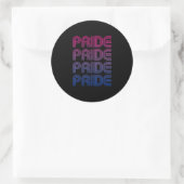 Sticker Rond Fierté Rétro Bisexuelle (Sac)