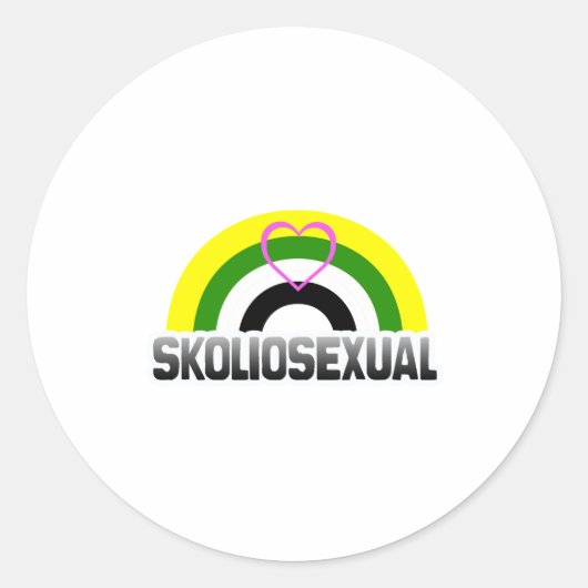 Sticker Rond Fierté skoliosexuelle (Devant)