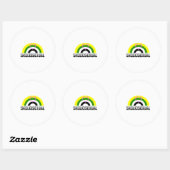 Sticker Rond Fierté skoliosexuelle (Feuille)