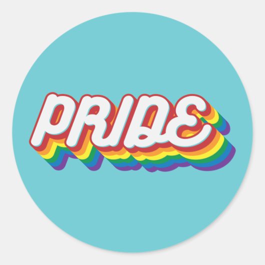 Sticker Rond fierté | Style des années 70 (Devant)