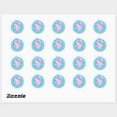 Sticker Rond Fierté trans (Feuille)