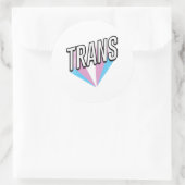 Sticker Rond Fierté Trans éclate Trans (Sac)
