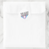 Sticker Rond Fierté Trans éclatée Trans (Sac)