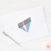 Sticker Rond Fierté Trans - Inclusif (Enveloppe)