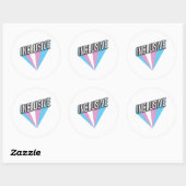 Sticker Rond Fierté Trans - Inclusif (Feuille)