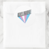 Sticker Rond Fierté Trans - Inclusif (Sac)