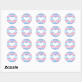 Sticker Rond Fierté Trans Squiggle (Feuille)