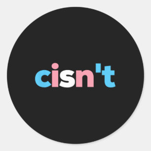 Sticker Rond Fierté transgenre Cisnt - Drapeau transgenre LGBTQ