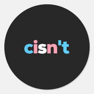 Sticker Rond Fierté transgenre Cisnt - Drapeau transgenre LGBTQ