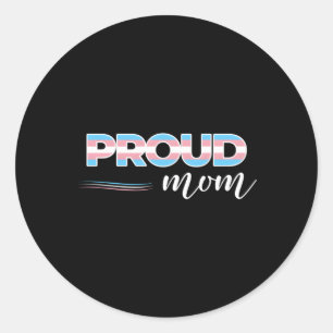 Sticker Rond Fierté Transgenre Fier Trans Maman Égalité Et Amou