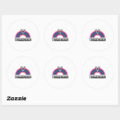 Sticker Rond Fierté trigender (Feuille)