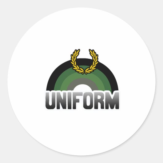 Sticker Rond Fierté uniforme (Devant)