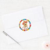 Sticker Rond Fiesta Basset (Enveloppe)