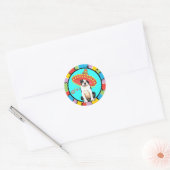Sticker Rond Fiesta Boston Terrier (Enveloppe)