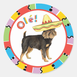 Sticker Rond Fiesta Brussels Griffon