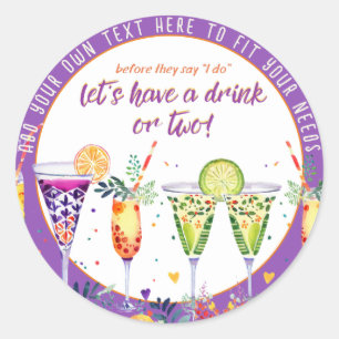 Sticker Rond FIESTA Cocktails sur mesure