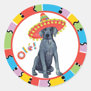 Sticker Rond Fiesta Great Dane