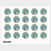 Sticker Rond Fiesta Havanais (Feuille)