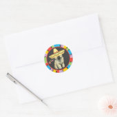 Sticker Rond Fiesta Keeshond (Enveloppe)