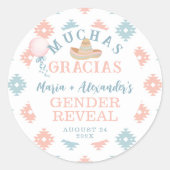 Sticker Rond Fiesta Merci de révélation de genre (Devant)