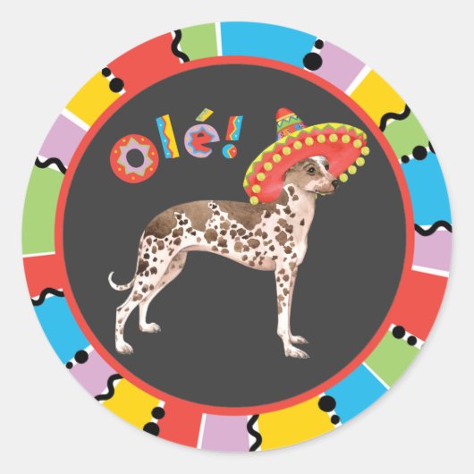 Sticker Rond Fiesta Orchidée inca péruvienne (Devant)