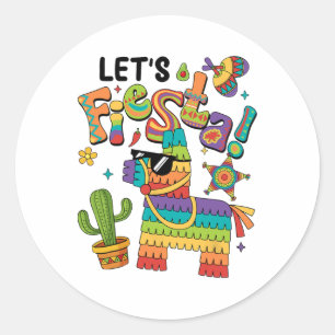 Sticker Rond Fiesta Pinata Cinco De Mayo Party Mexican Me
