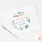 Sticker Rond Fiesta Taco mexicain DEUX-JEUDI Merci TROIS-EST (Enveloppe)