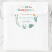 Sticker Rond Fiesta Taco mexicain DEUX-JEUDI Merci TROIS-EST (Sac)