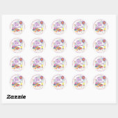 Sticker Rond FIESTA Tacos Tequila et Tiaras (Feuille)