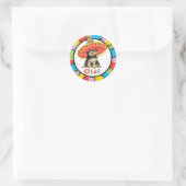 Sticker Rond Fiesta Yorkie (Sac)