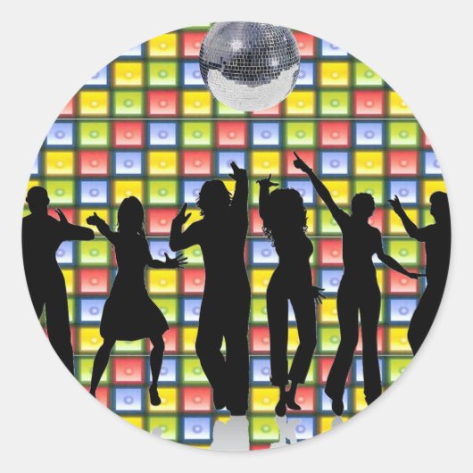 Sticker Rond Fièvre de la danse (Devant)