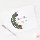 Sticker Rond Fig Élégant Merci (Enveloppe)