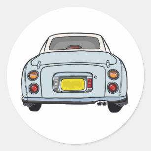 Sticker Rond Figarations Pale Aqua Figaro Voiture Garage Scrapb