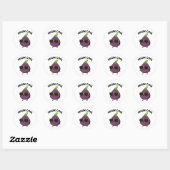 Sticker Rond Figgin Cool Funny Fig Aliment Pun (Feuille)