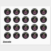 Sticker Rond Figgin Cool Funny Fig Alimentation Pun Dark BG (Feuille)