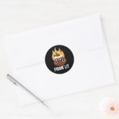 Sticker Rond Figgin Lit Funny Figgy Pudding Pun Dark BG (Enveloppe)